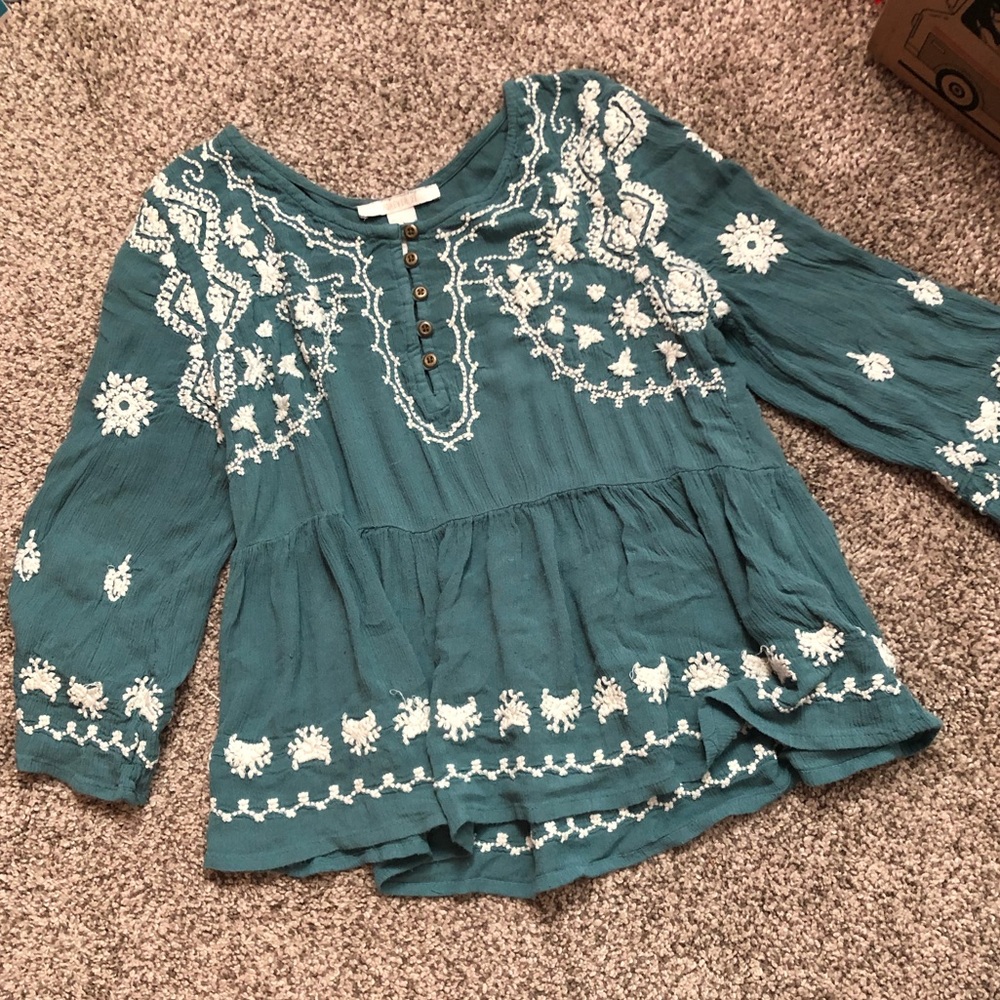 Forever 21 Lace Embroidered Top